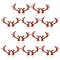 Mini Deer Antlers Embellishments - 10 Pairs Flocking Deer Antlers Cute Reindeer Elk Animals Horn for DIY Craft Christmas Headband Snowman Wedding Party Ornaments Hair Accessories